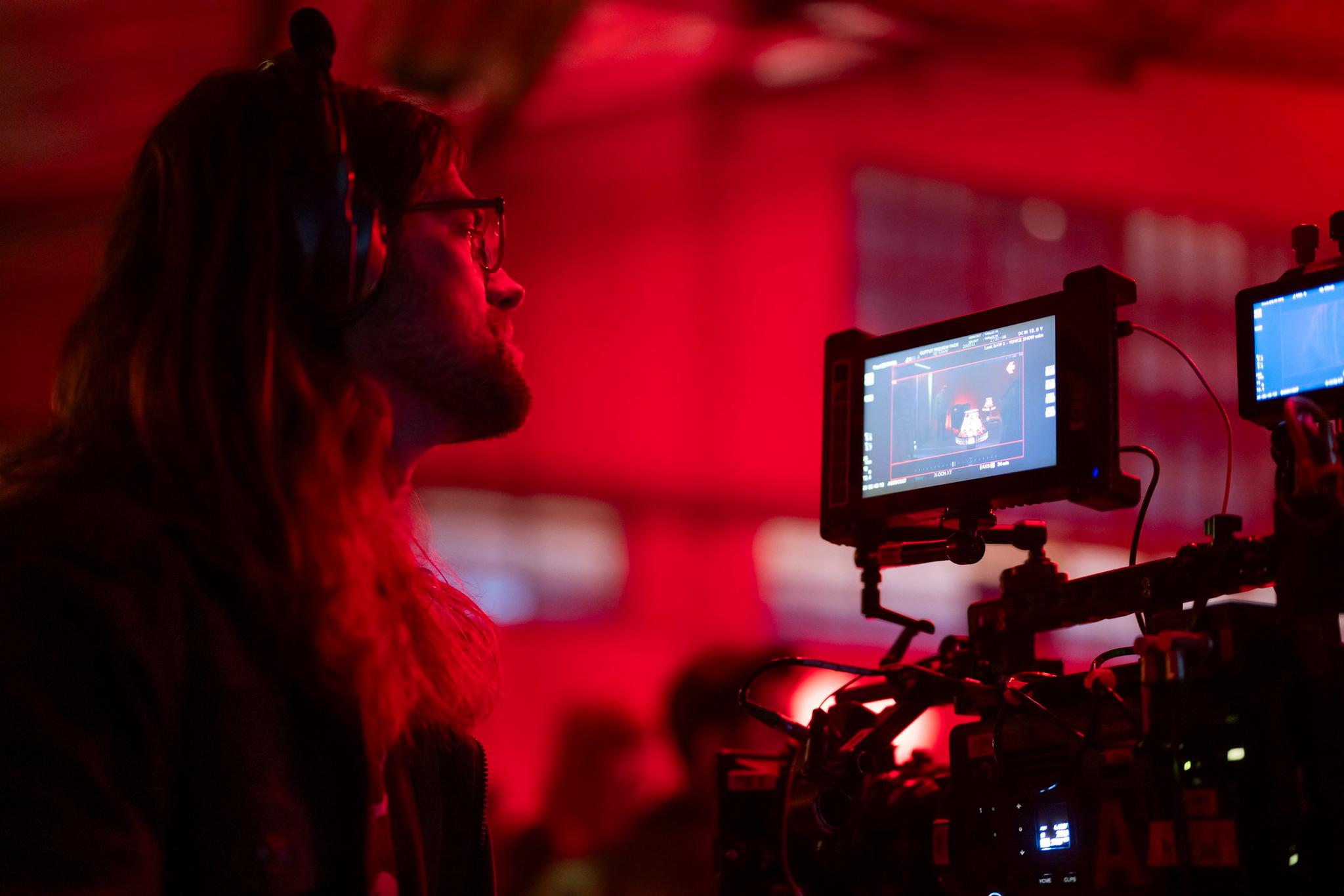 Cinematographer Nick Matthews on the set