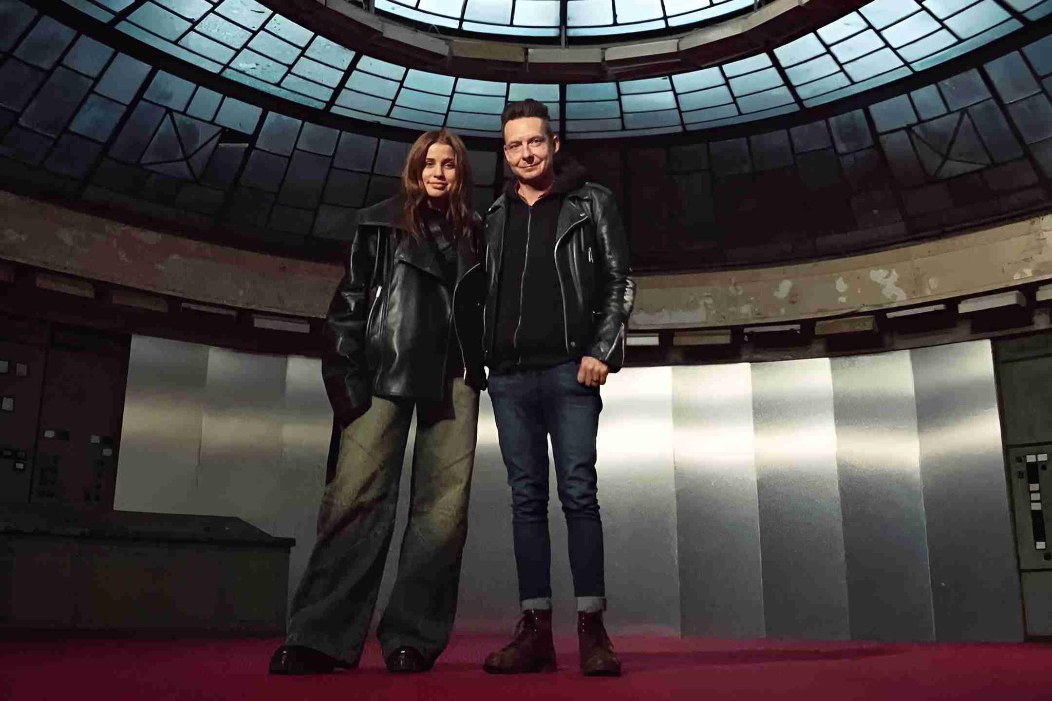 Frank Borin and his wife Ivanna on the set of Jung Kook (BTS) music video "Standing Next to You"